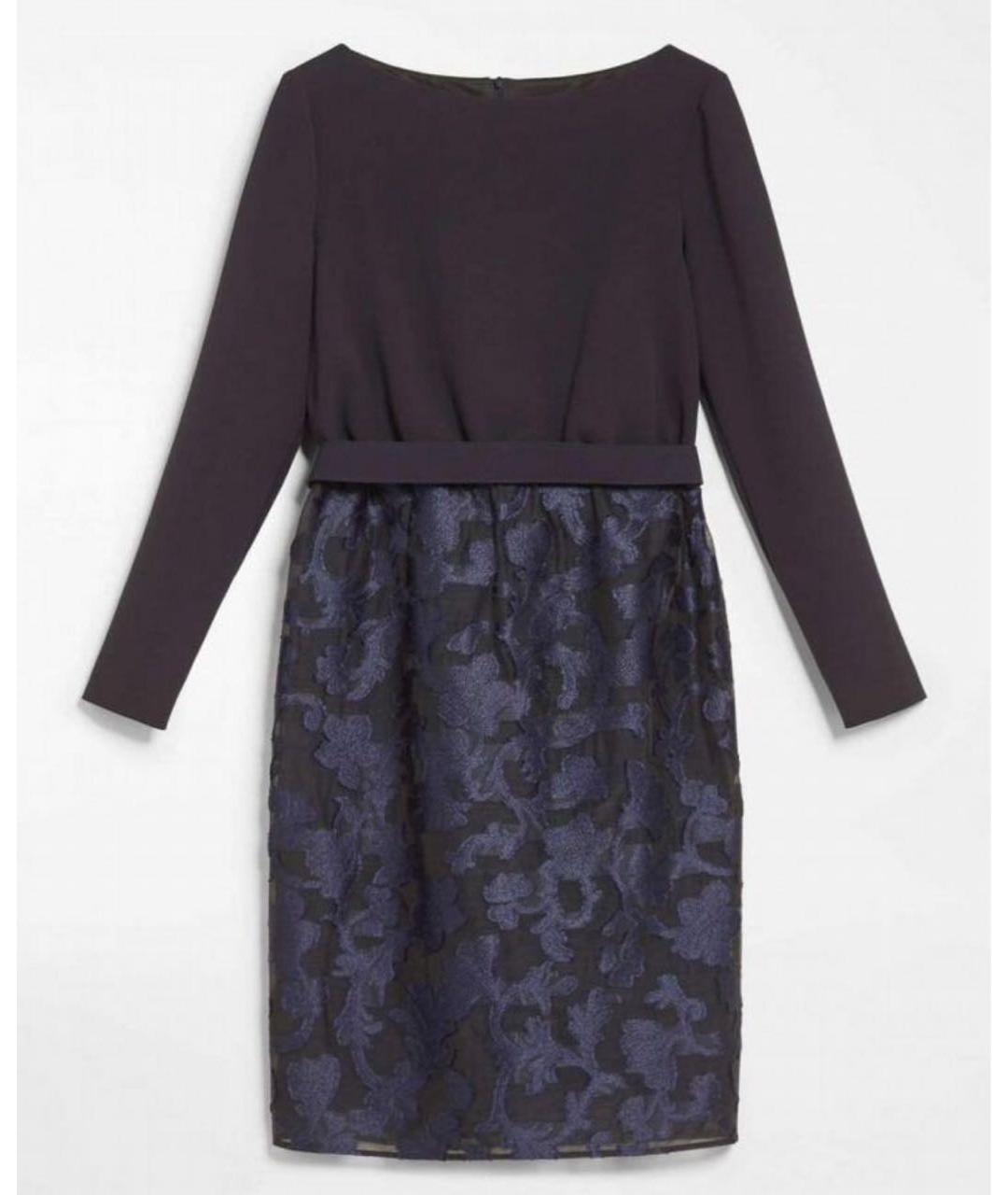 MAX MARA Синее ацетатное повседневное платье, фото 8