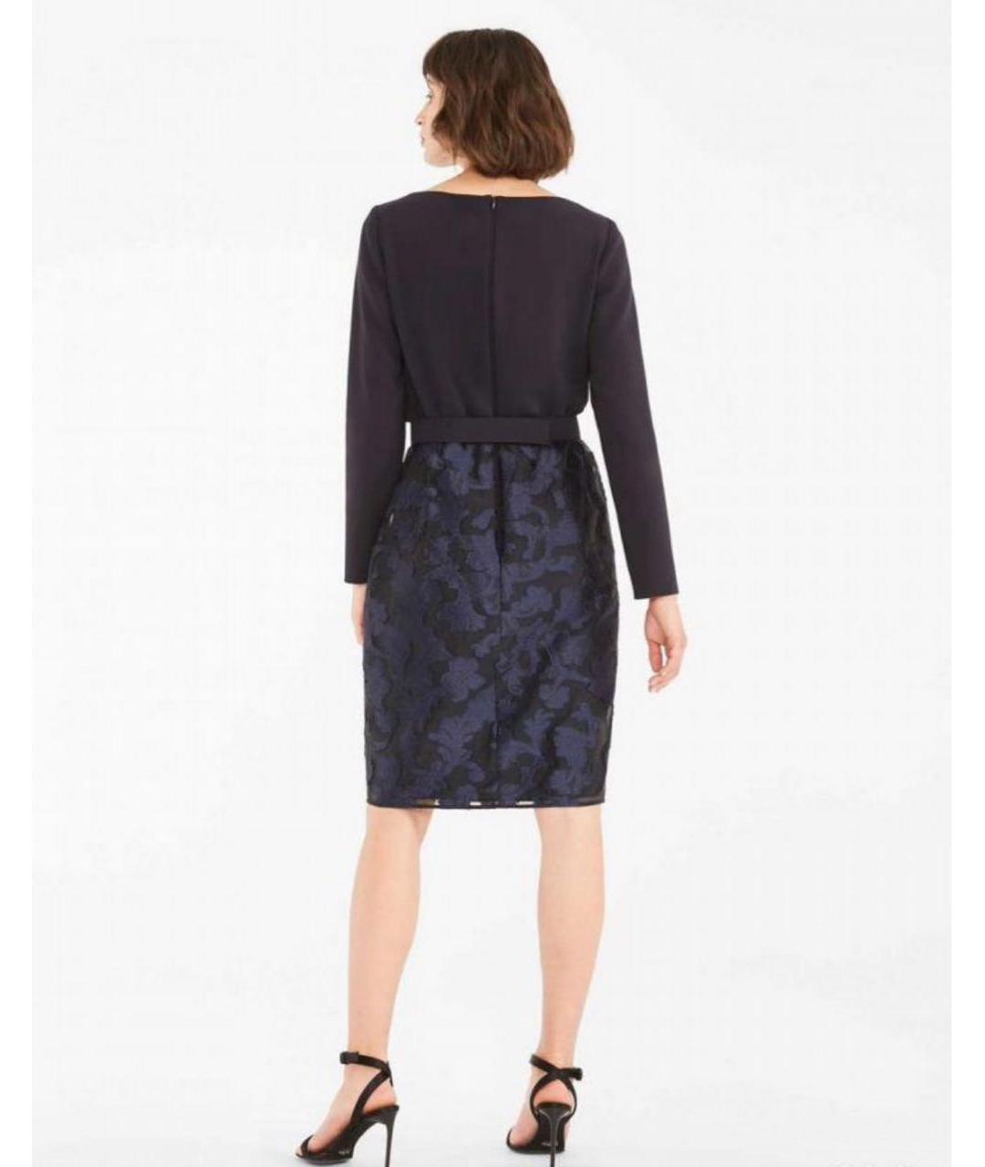 MAX MARA Синее ацетатное повседневное платье, фото 2