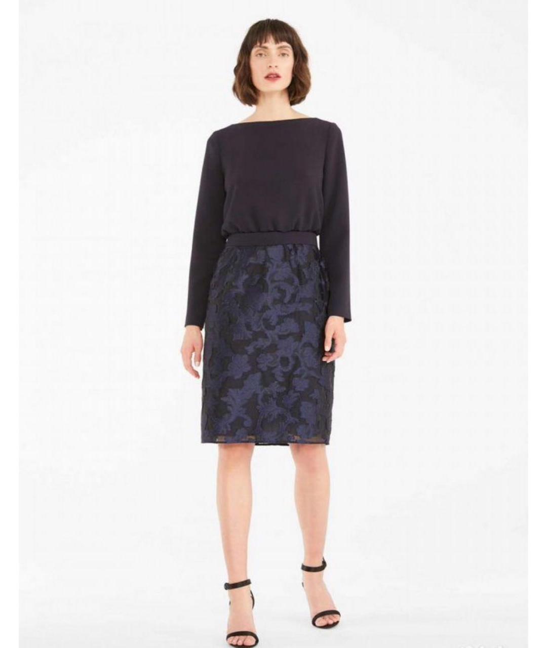 MAX MARA Синее ацетатное повседневное платье, фото 7