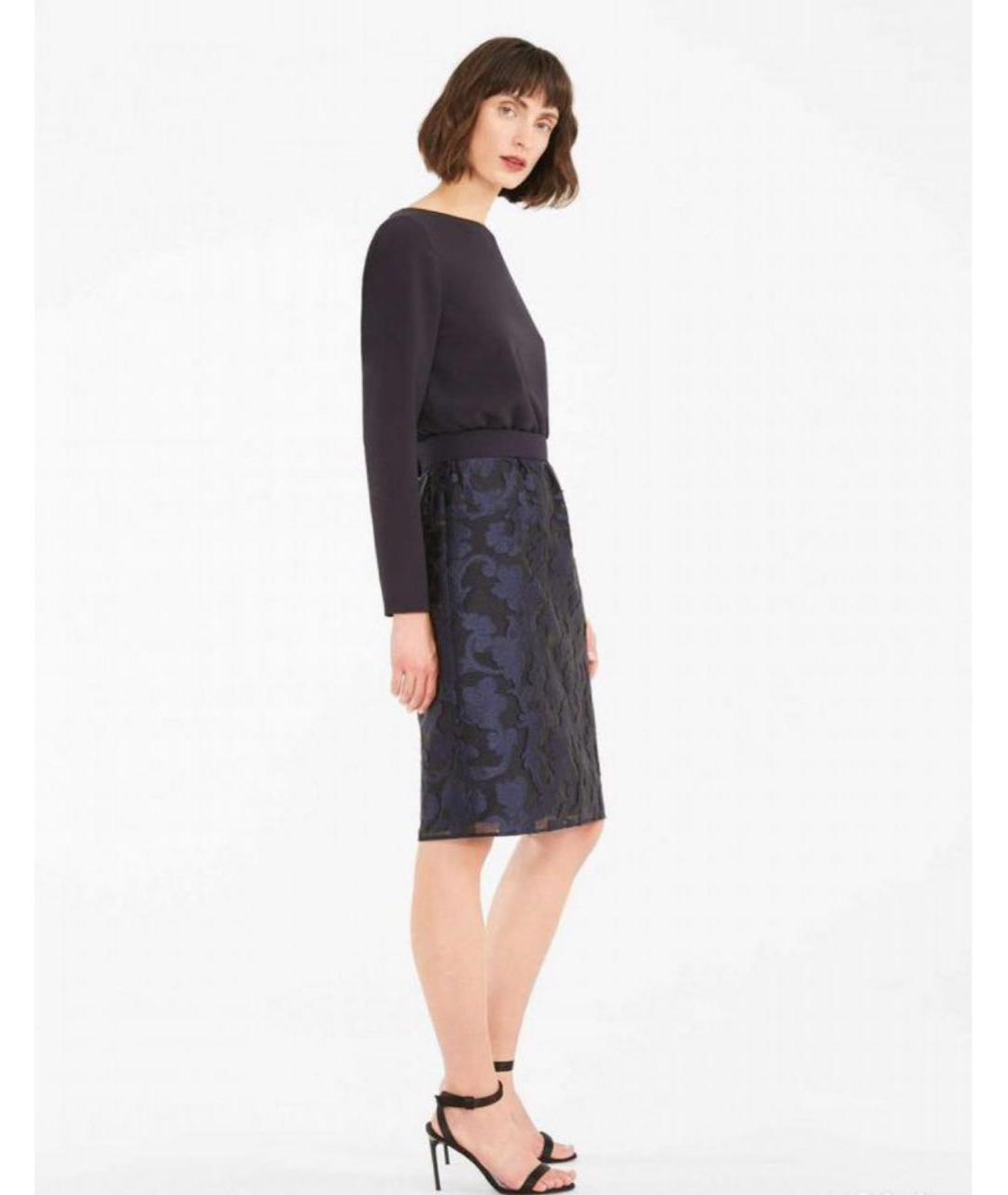 MAX MARA Синее ацетатное повседневное платье, фото 5