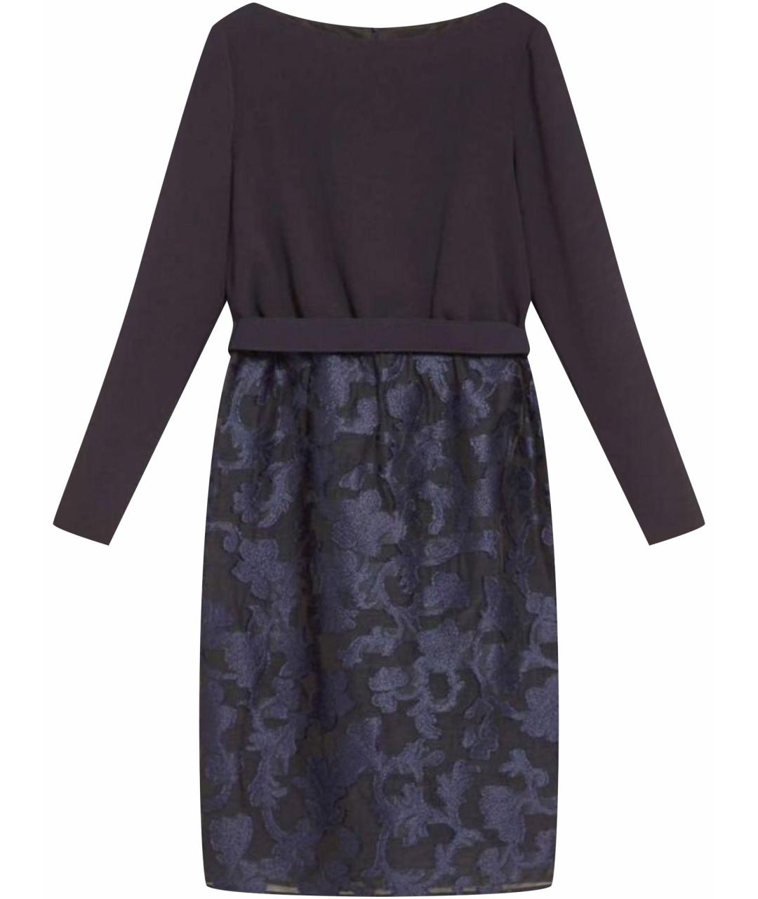 MAX MARA Синее ацетатное повседневное платье, фото 1