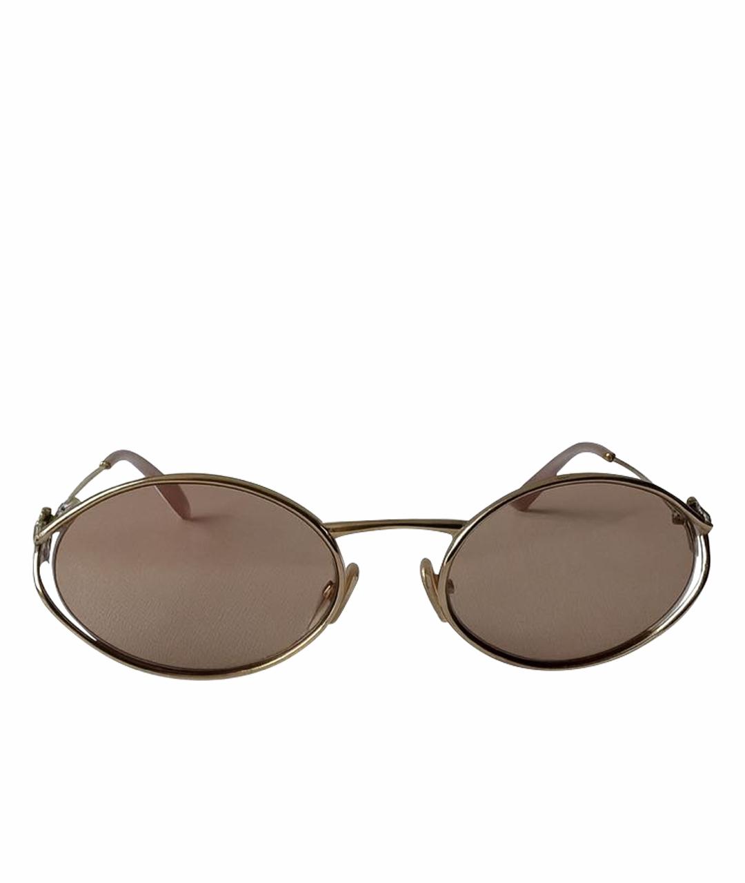 MIU MIU Розовые металлические солнцезащитные очки, фото 1