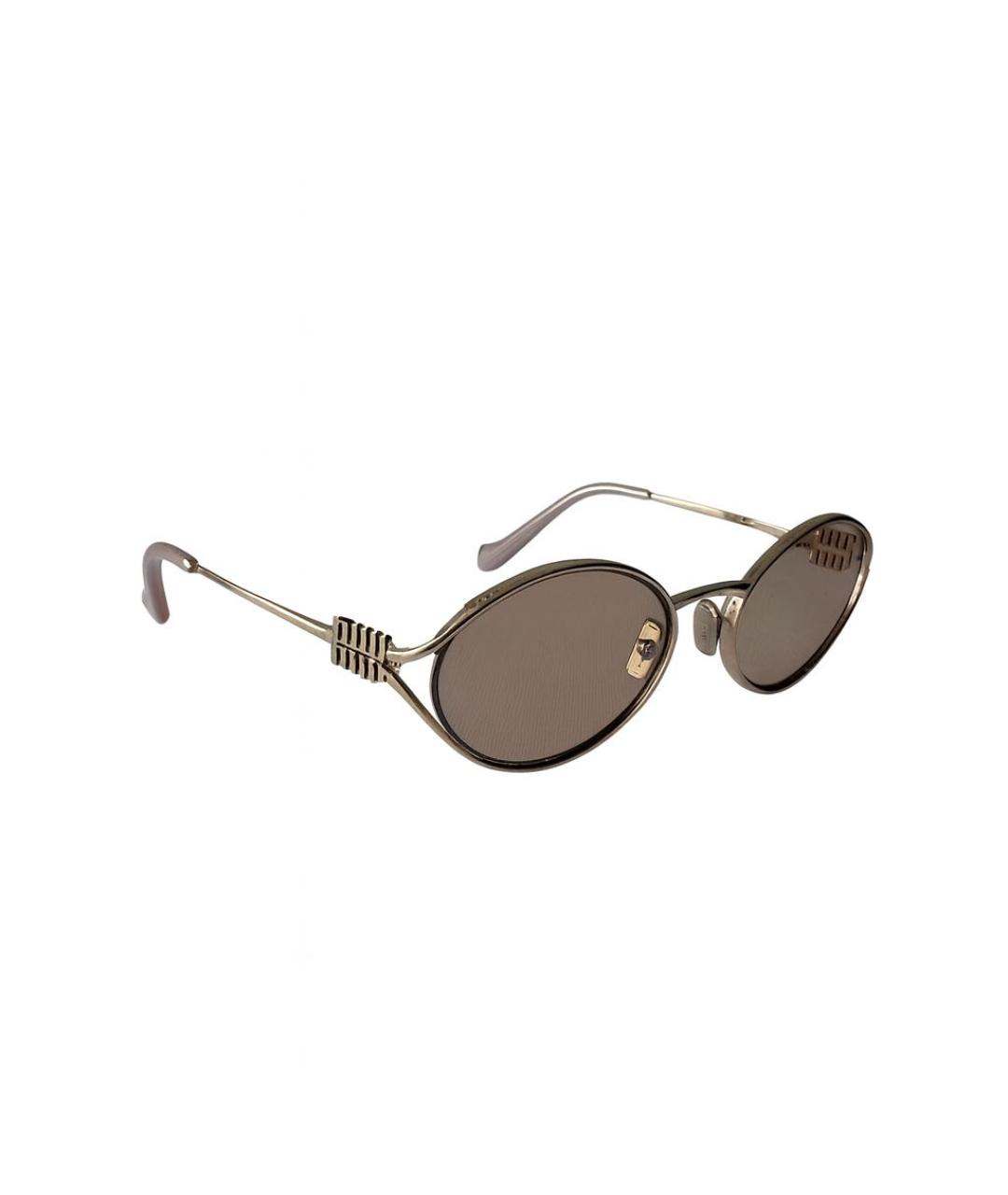 MIU MIU Розовые металлические солнцезащитные очки, фото 2