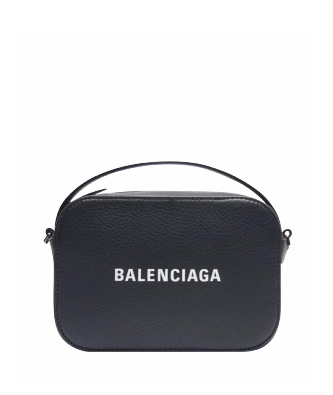 BALENCIAGA Черная кожаная сумка через плечо, фото 6
