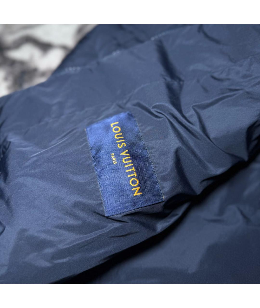 LOUIS VUITTON Темно-синяя полиэстеровая куртка, фото 5