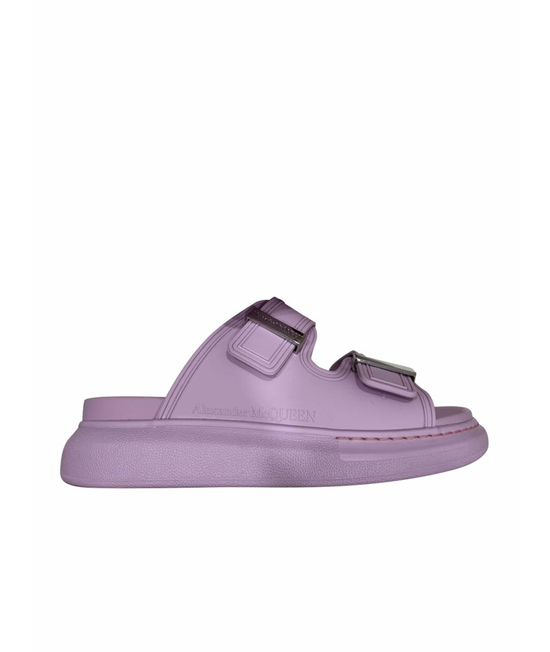 ALEXANDER MCQUEEN Розовые резиновые сабо, фото 1