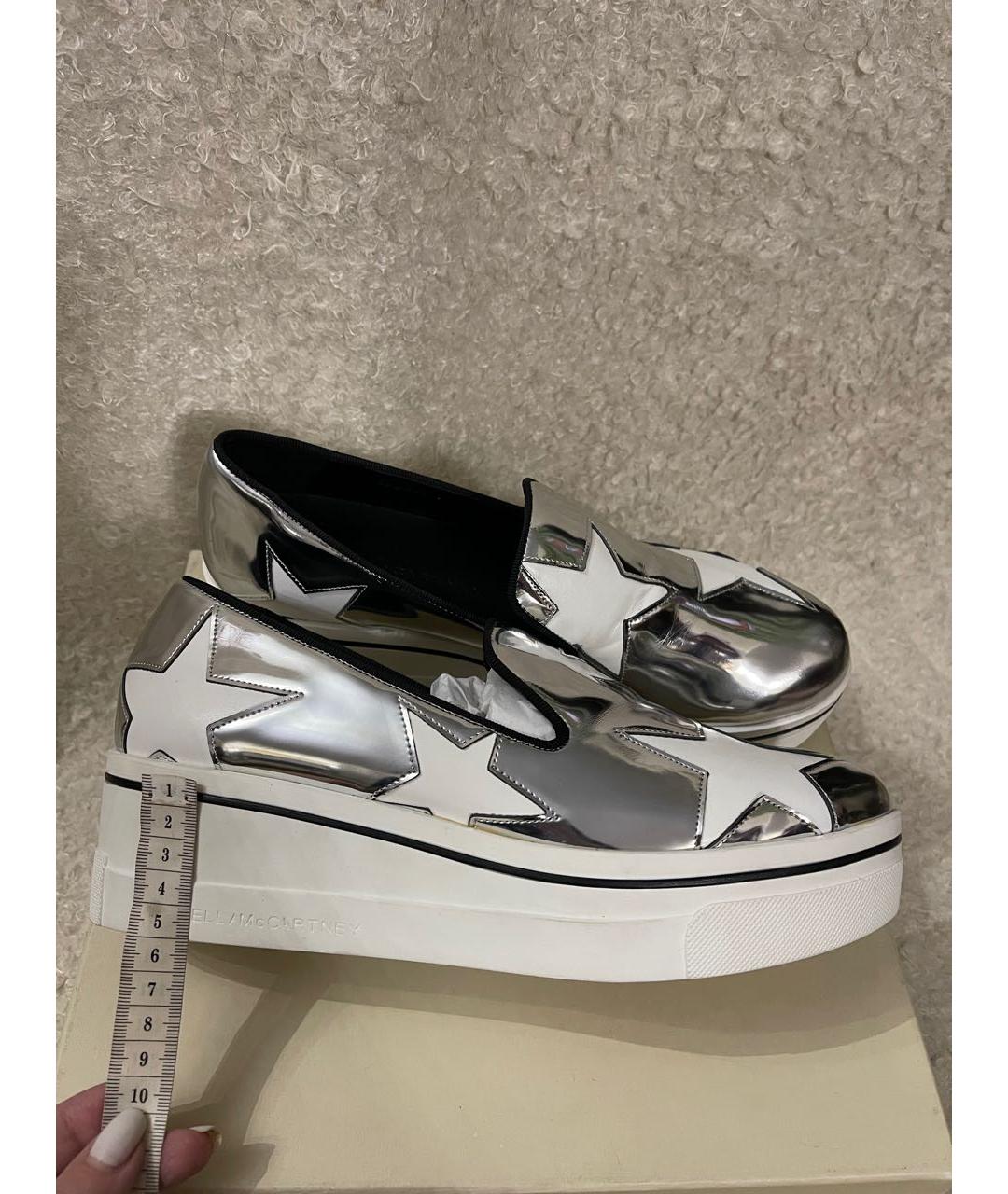 STELLA MCCARTNEY Серебряные кожаные брогги и оксфорды, фото 7