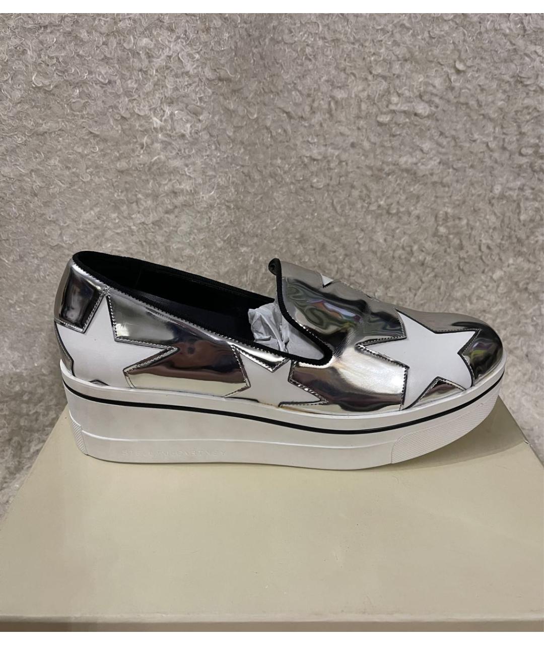 STELLA MCCARTNEY Серебряные кожаные брогги и оксфорды, фото 8