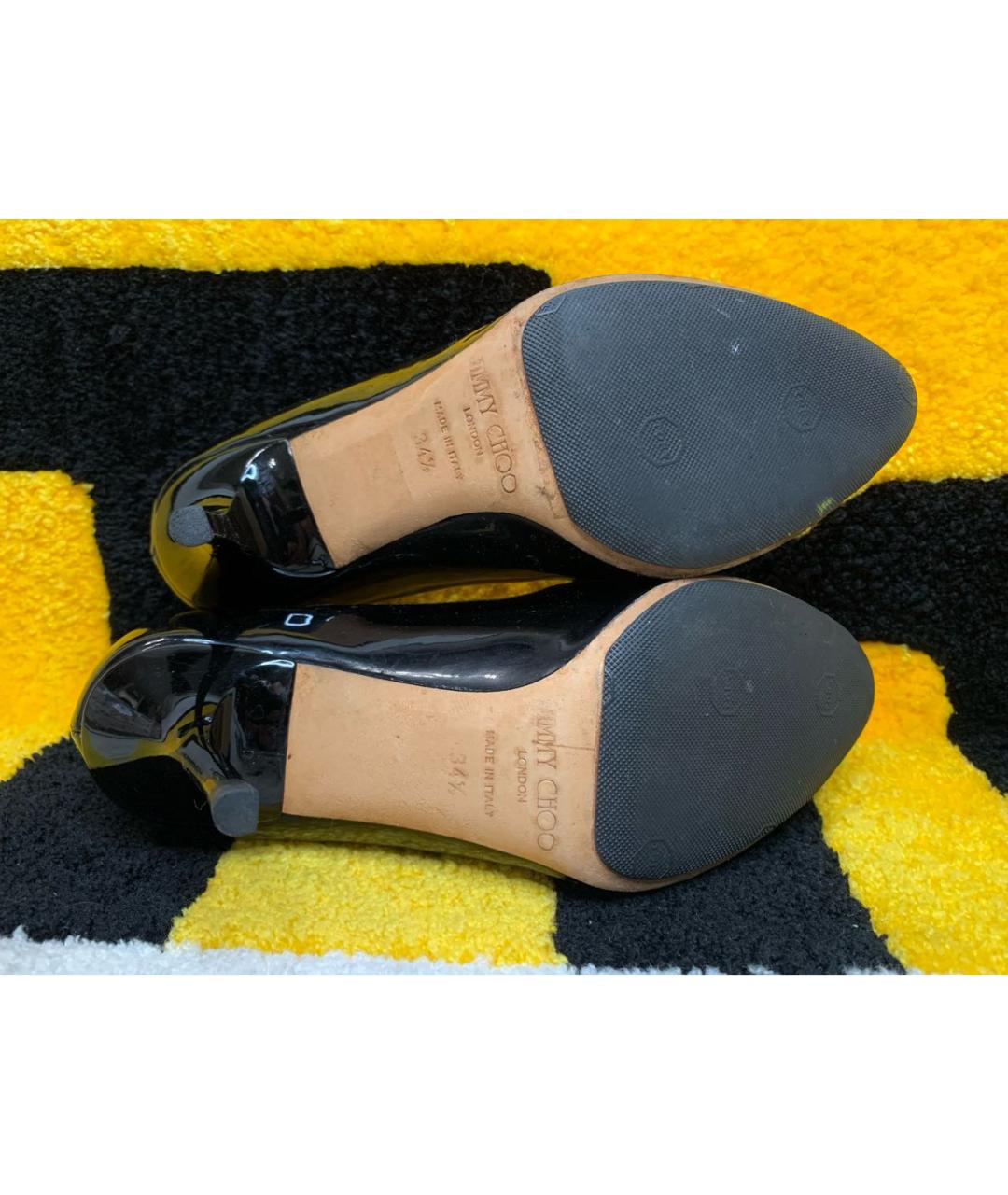 JIMMY CHOO Черные туфли из лакированной кожи, фото 6