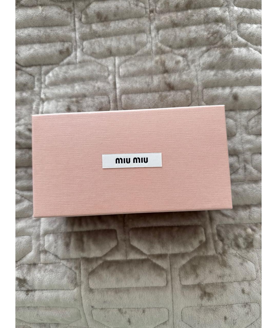 MIU MIU Розовые металлические солнцезащитные очки, фото 4