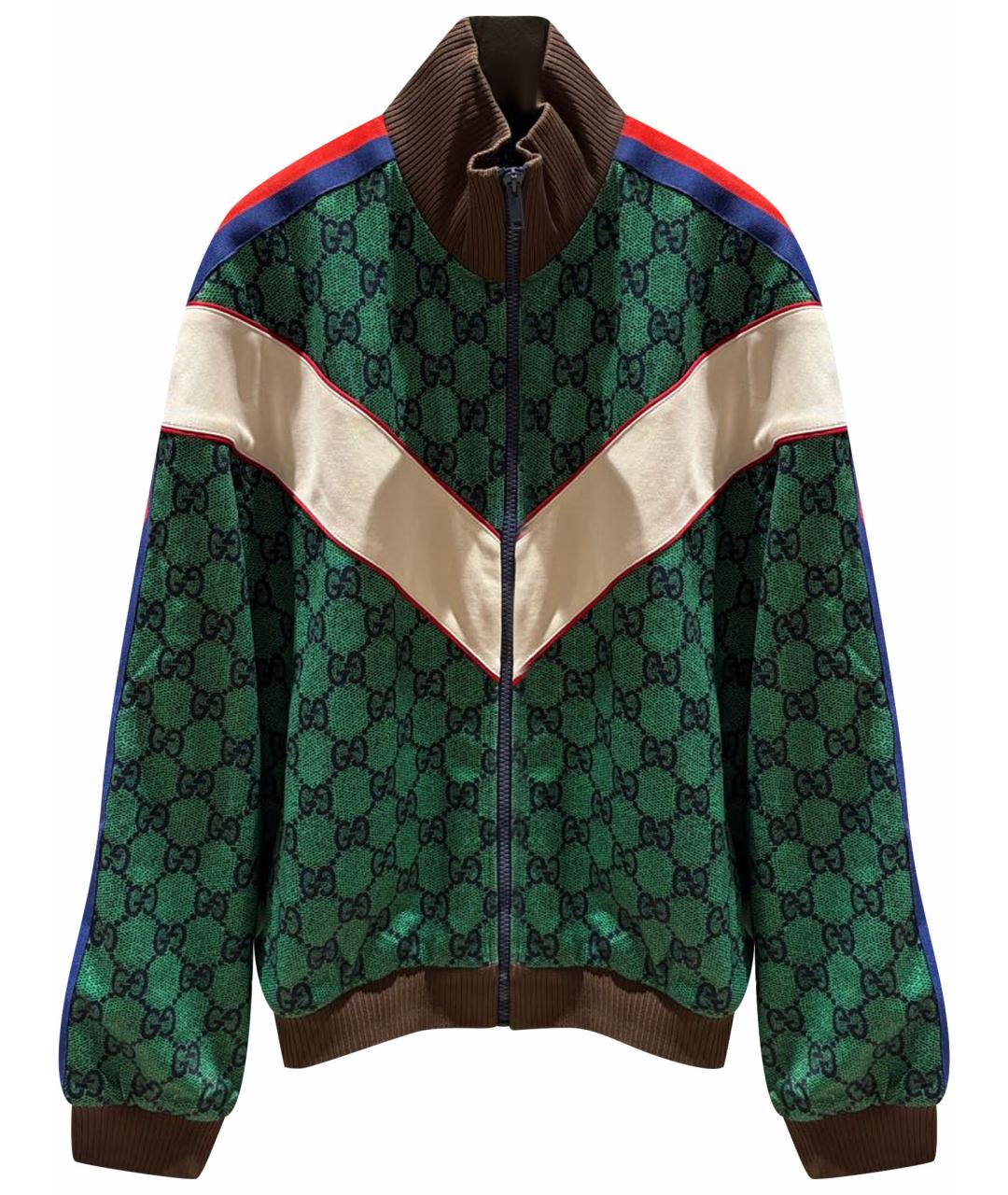 GUCCI Зеленая полиамидовая куртка, фото 1