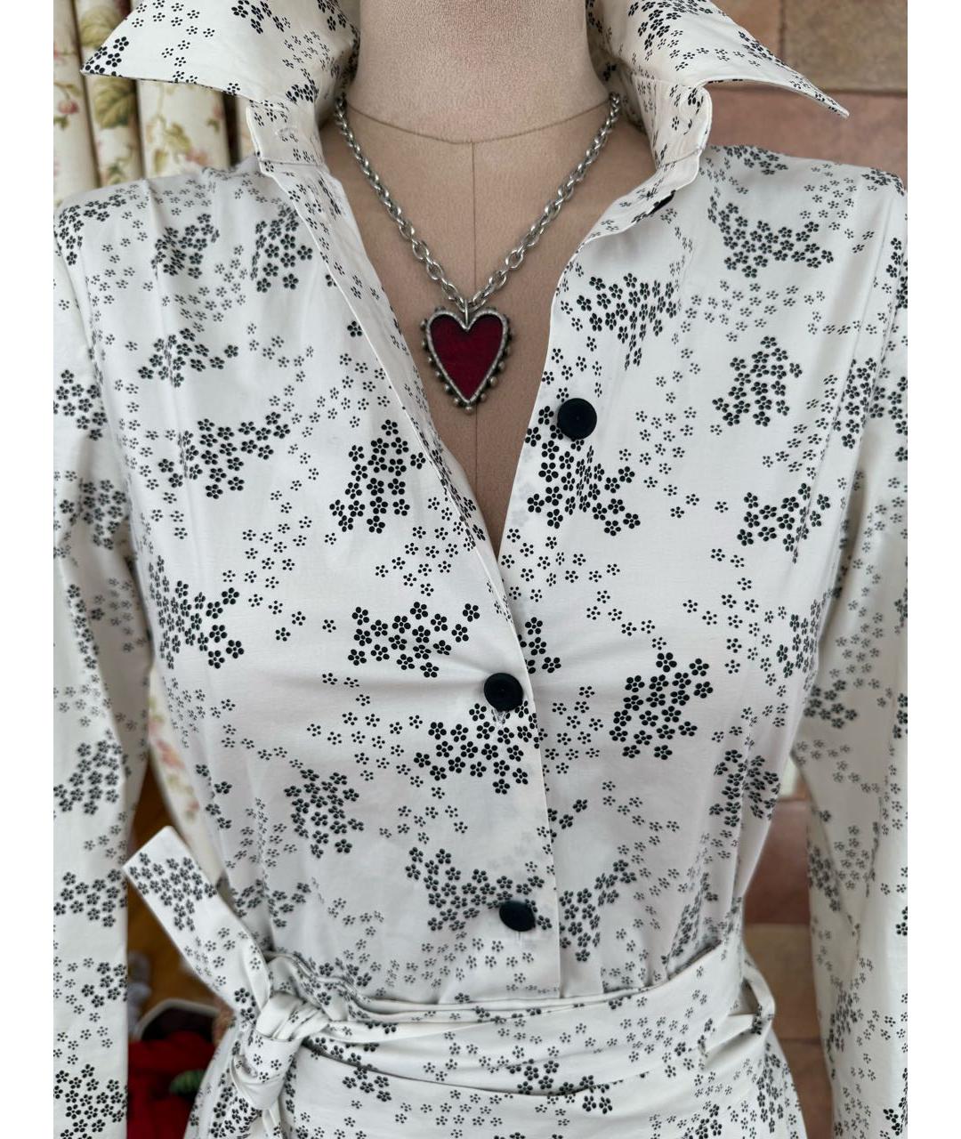 BOTTEGA VENETA Белое хлопковое повседневное платье, фото 6