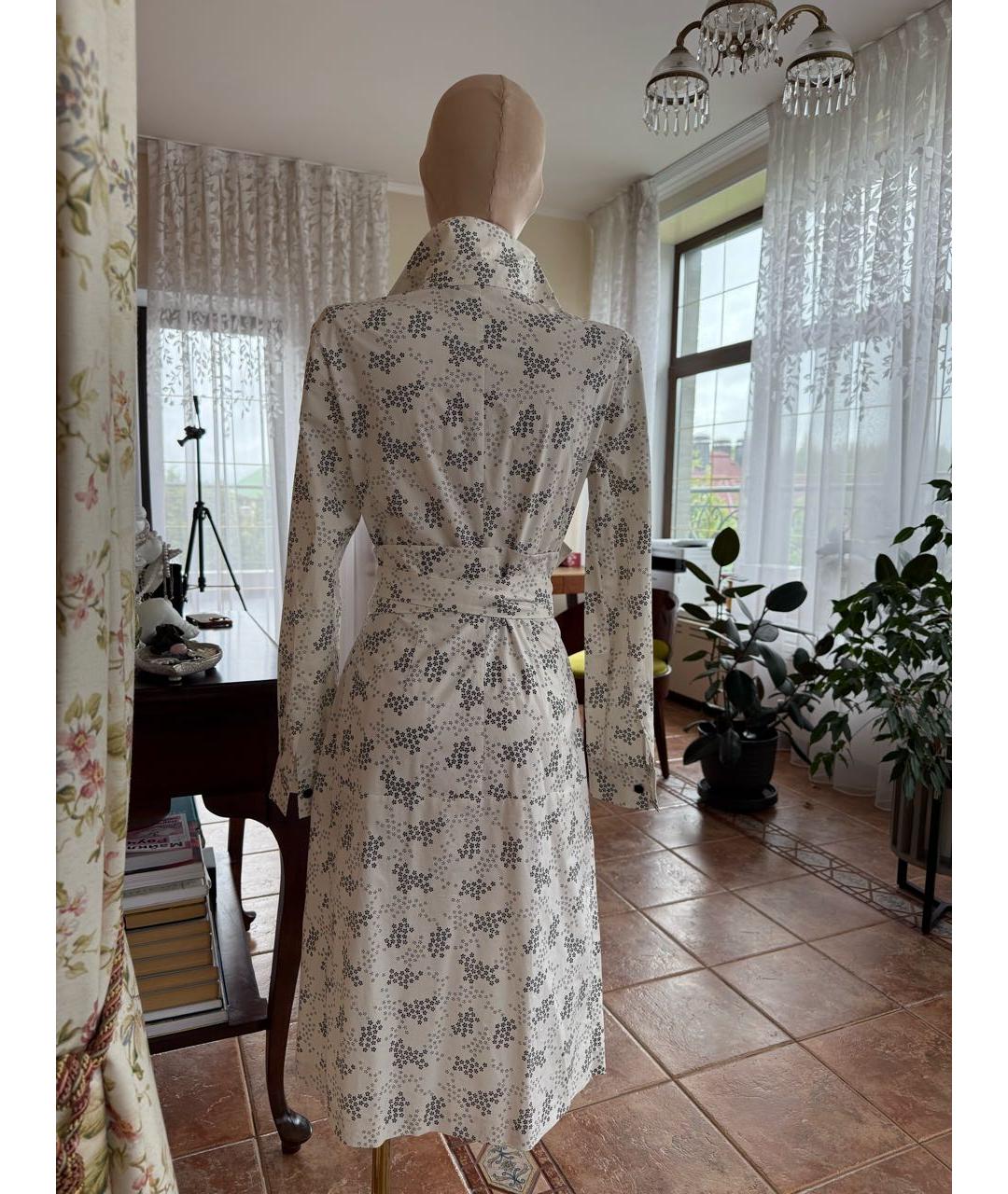 BOTTEGA VENETA Белое хлопковое повседневное платье, фото 3