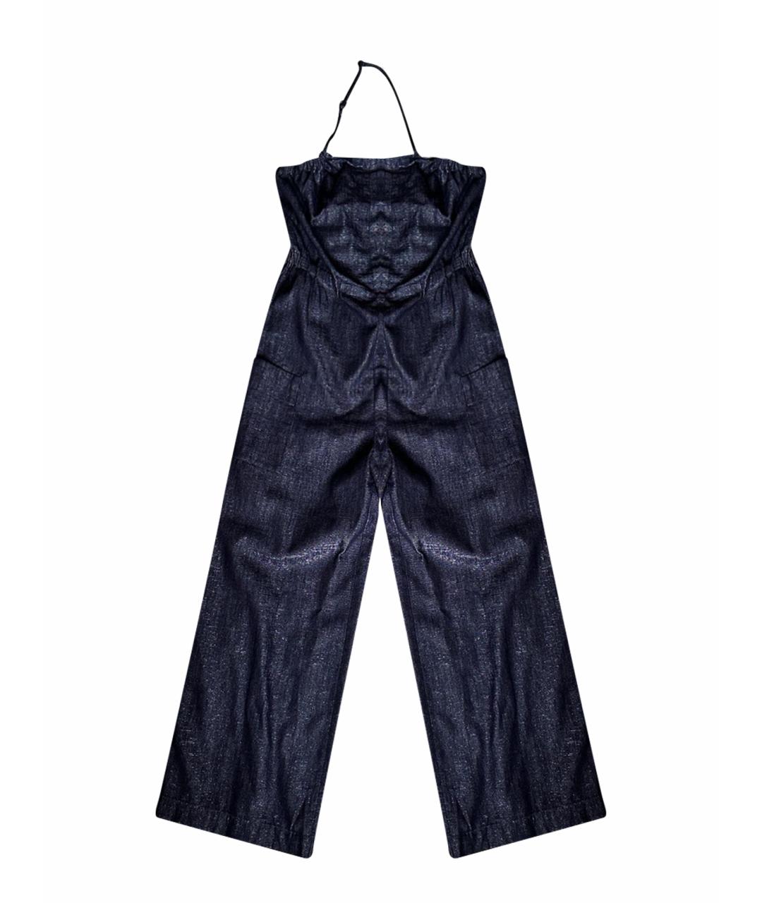 EMPORIO ARMANI Темно-синий хлопковый комбинезон, фото 1