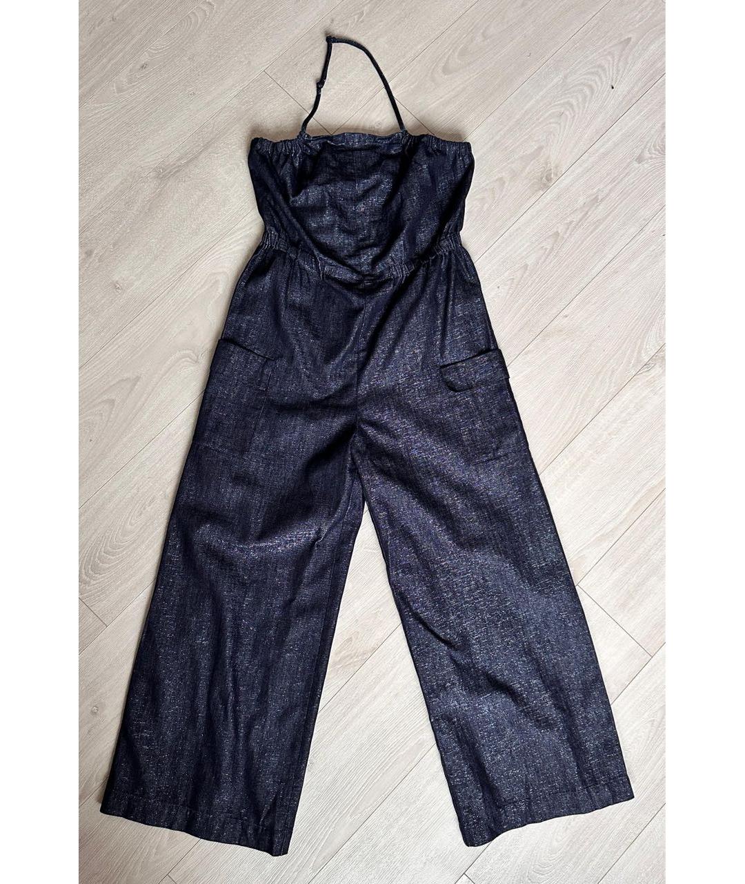 EMPORIO ARMANI Темно-синий хлопковый комбинезон, фото 6