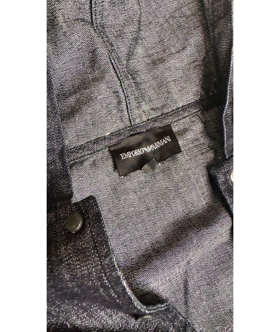 EMPORIO ARMANI Темно-синий хлопковый комбинезон, фото 3