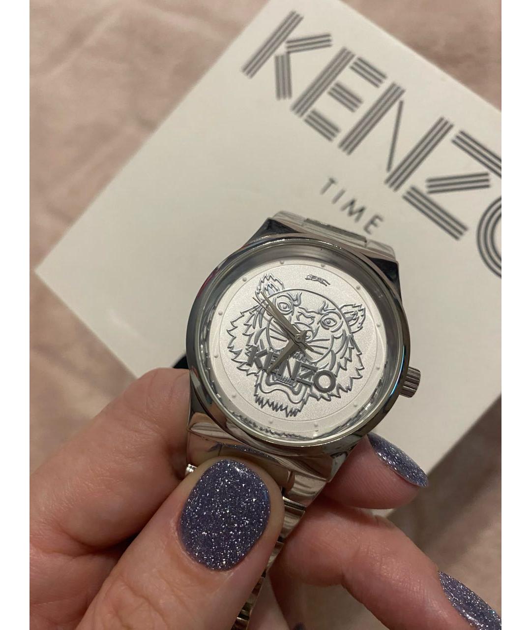 KENZO Серебряные металлические часы, фото 6