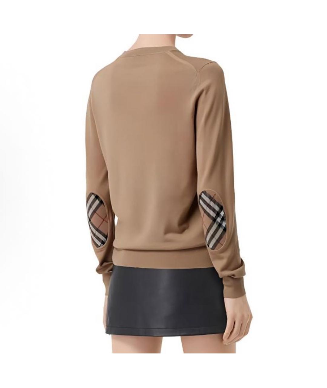 BURBERRY Бежевый шерстяной джемпер / свитер, фото 6