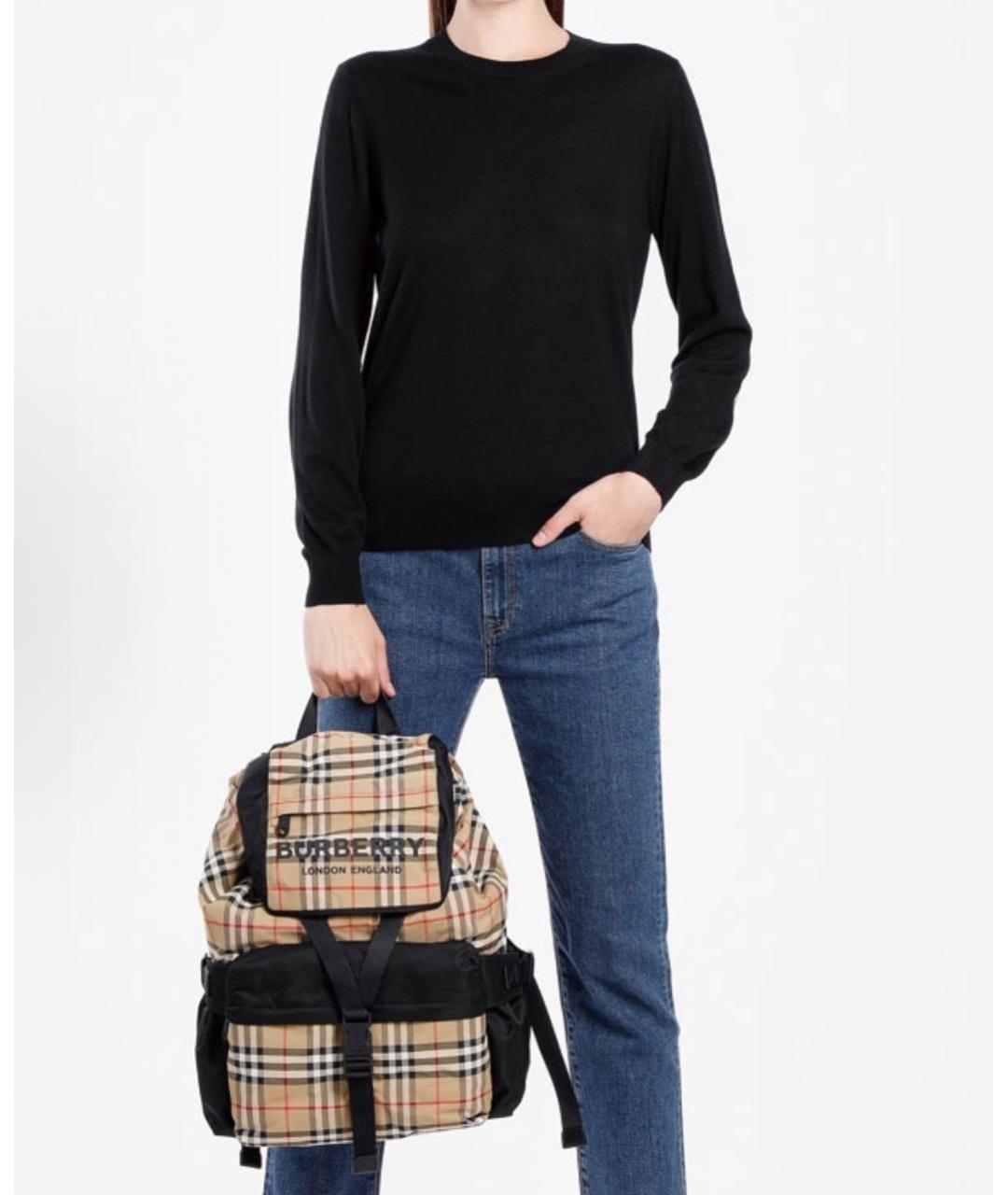 BURBERRY Черный шерстяной джемпер / свитер, фото 4