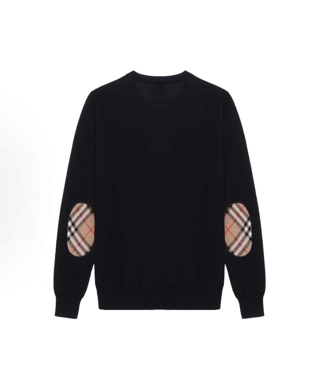 BURBERRY Черный шерстяной джемпер / свитер, фото 2