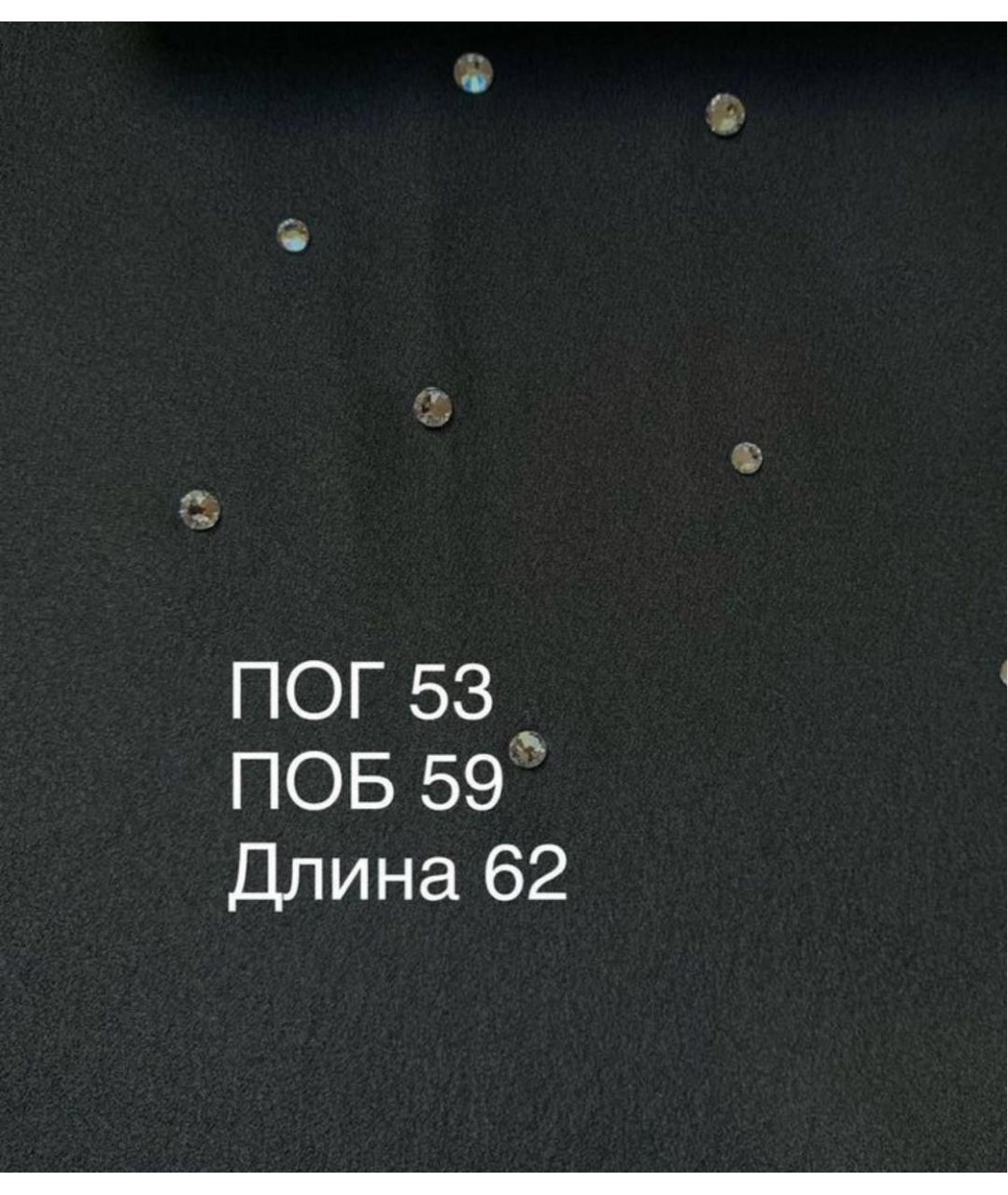 MARINA RINALDI Черная полиэстеровая майка, фото 4