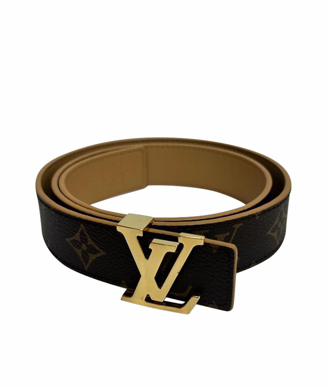 LOUIS VUITTON Коричневый кожаный ремень, фото 1