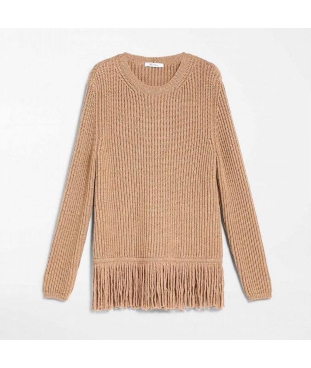 MAX MARA Бежевый вискозный джемпер / свитер, фото 8