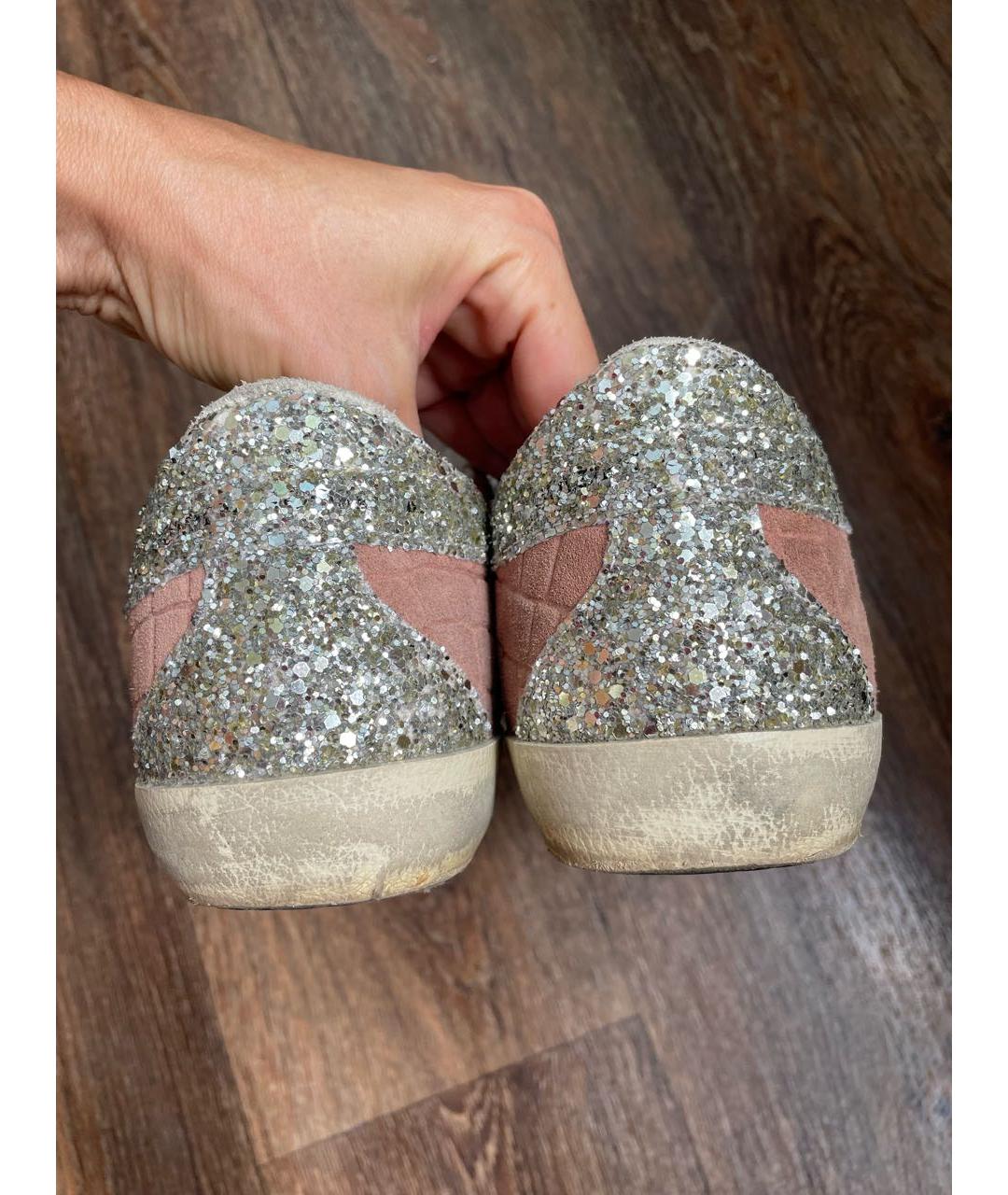 GOLDEN GOOSE DELUXE BRAND Коралловые замшевые кеды, фото 4