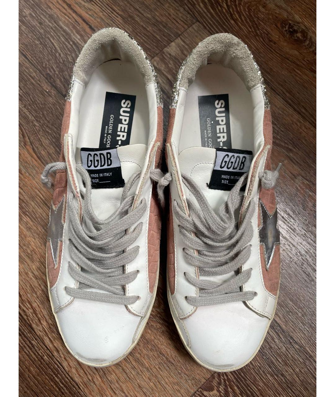 GOLDEN GOOSE DELUXE BRAND Коралловые замшевые кеды, фото 3