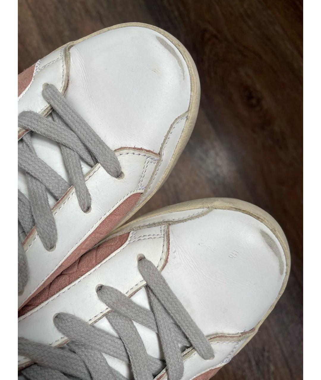 GOLDEN GOOSE DELUXE BRAND Коралловые замшевые кеды, фото 7