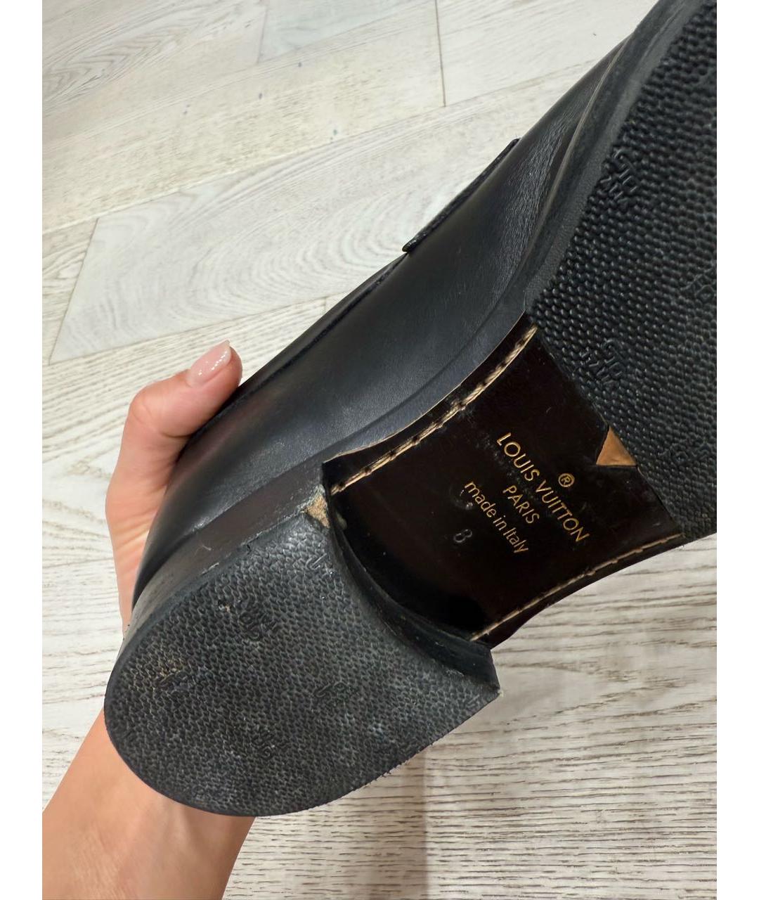 LOUIS VUITTON Черные кожаные туфли, фото 5