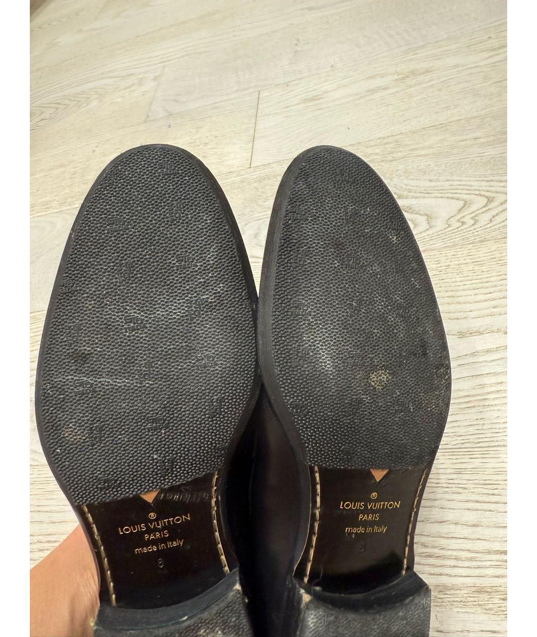 LOUIS VUITTON Черные кожаные туфли, фото 7