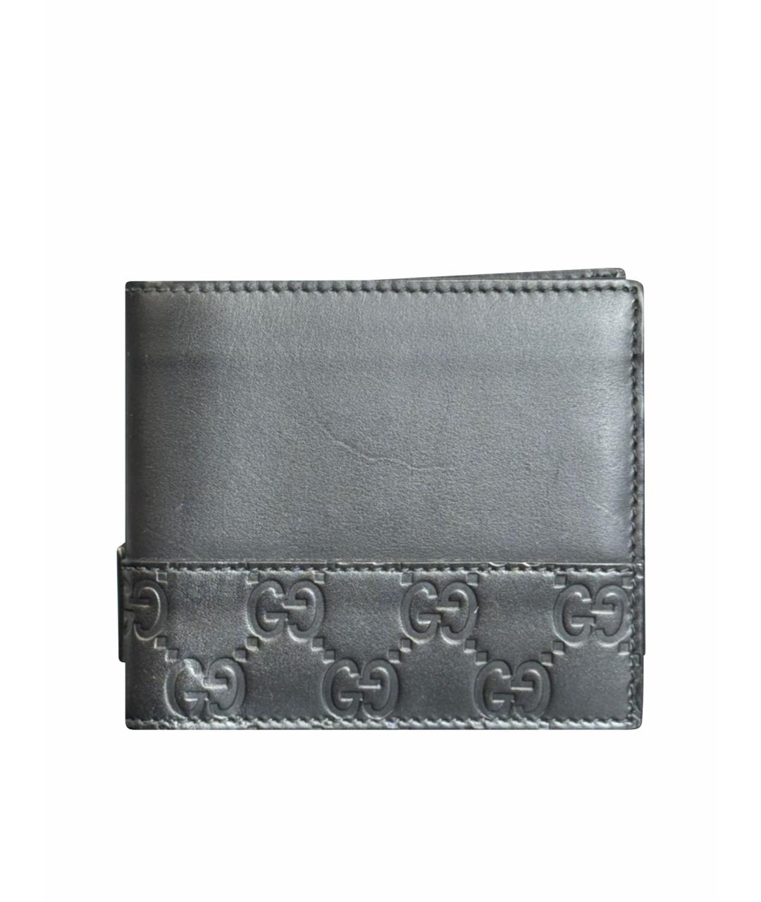 GUCCI Черный кожаный кошелек, фото 1
