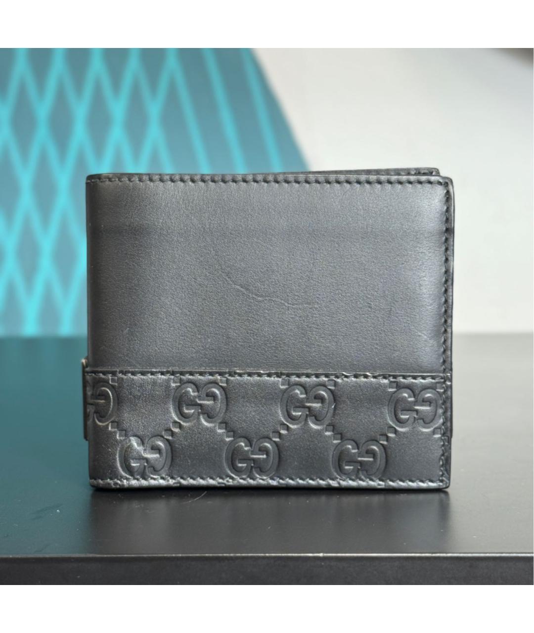 GUCCI Черный кожаный кошелек, фото 9