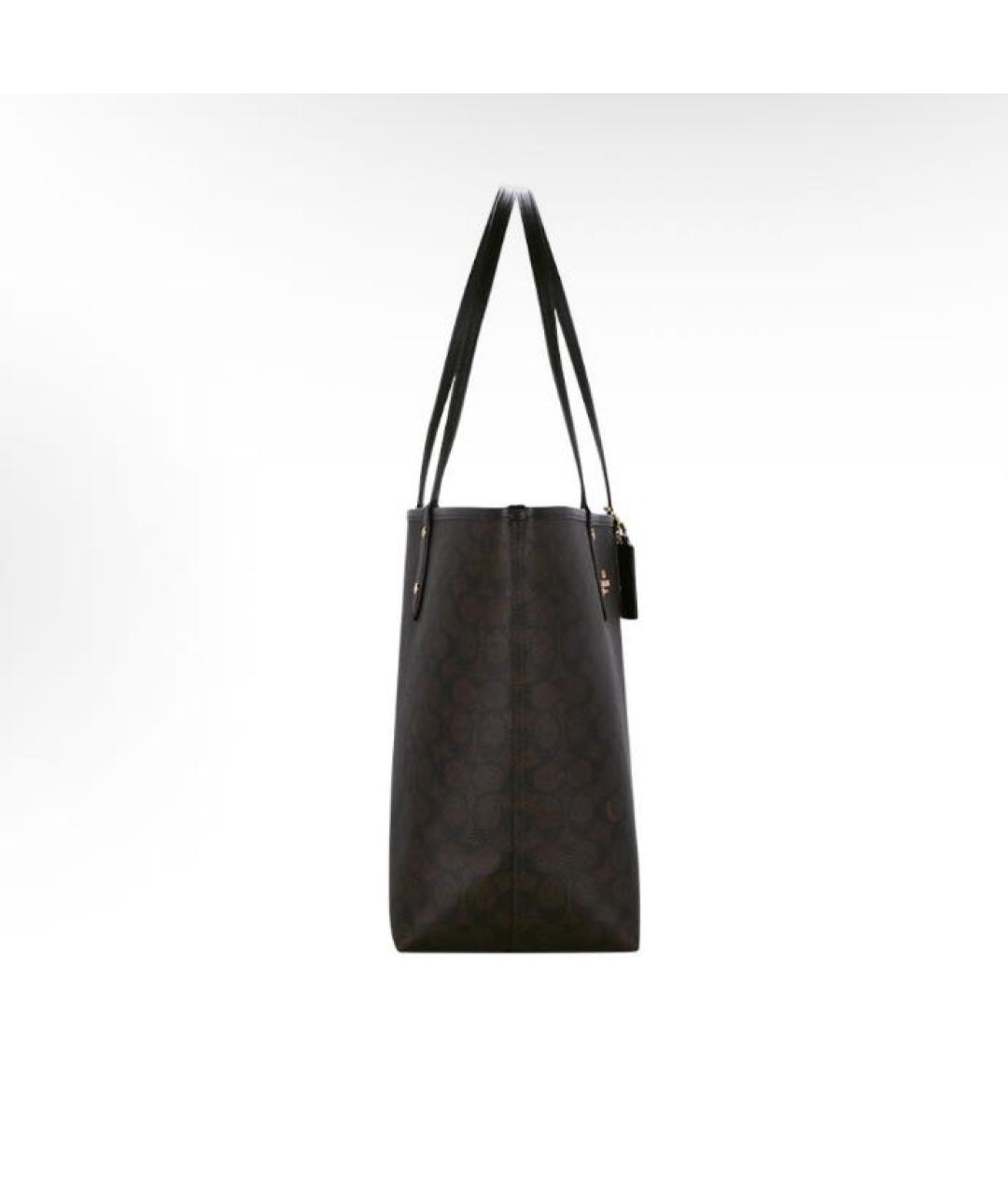 COACH Коричневая сумка тоут из искусственной кожи, фото 3