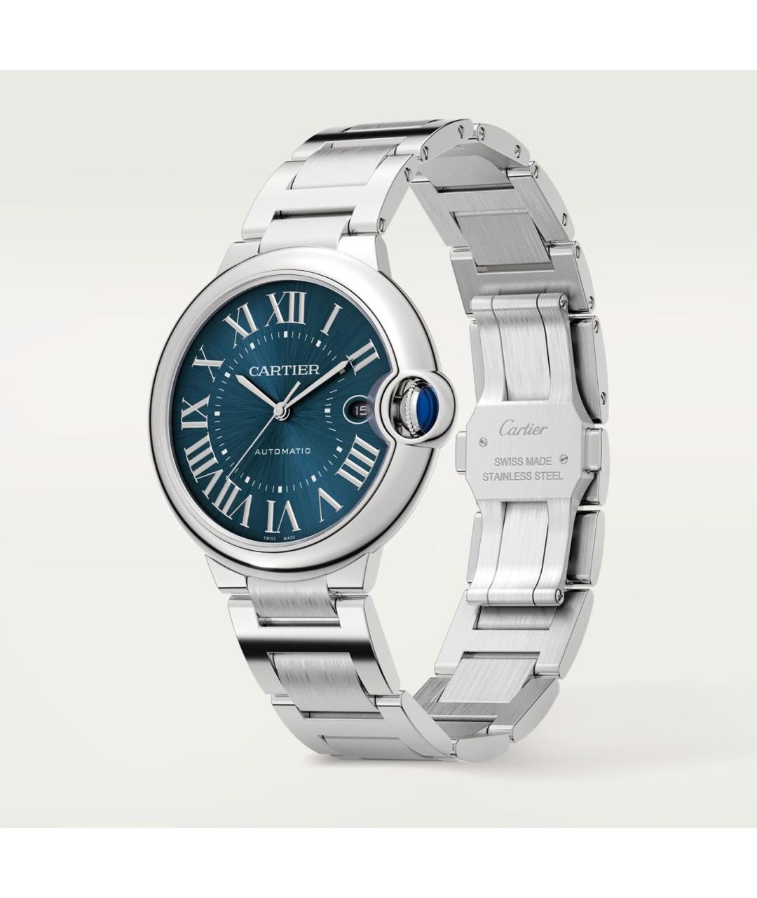 CARTIER Синие металлические часы, фото 5