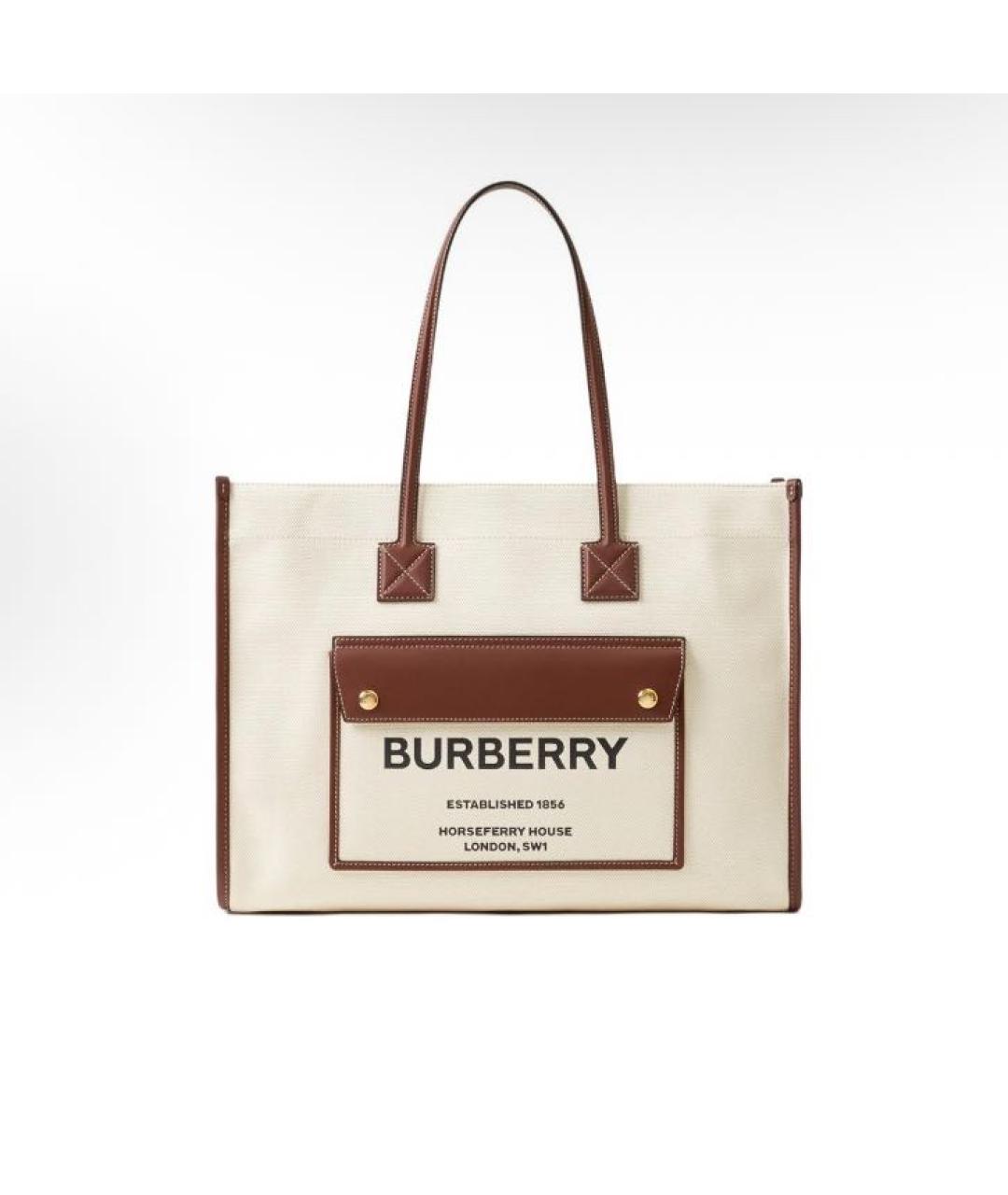 BURBERRY Бежевая сумка тоут, фото 4