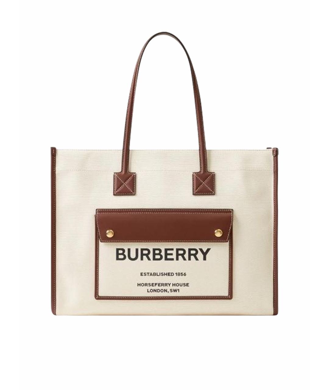 BURBERRY Бежевая сумка тоут, фото 1