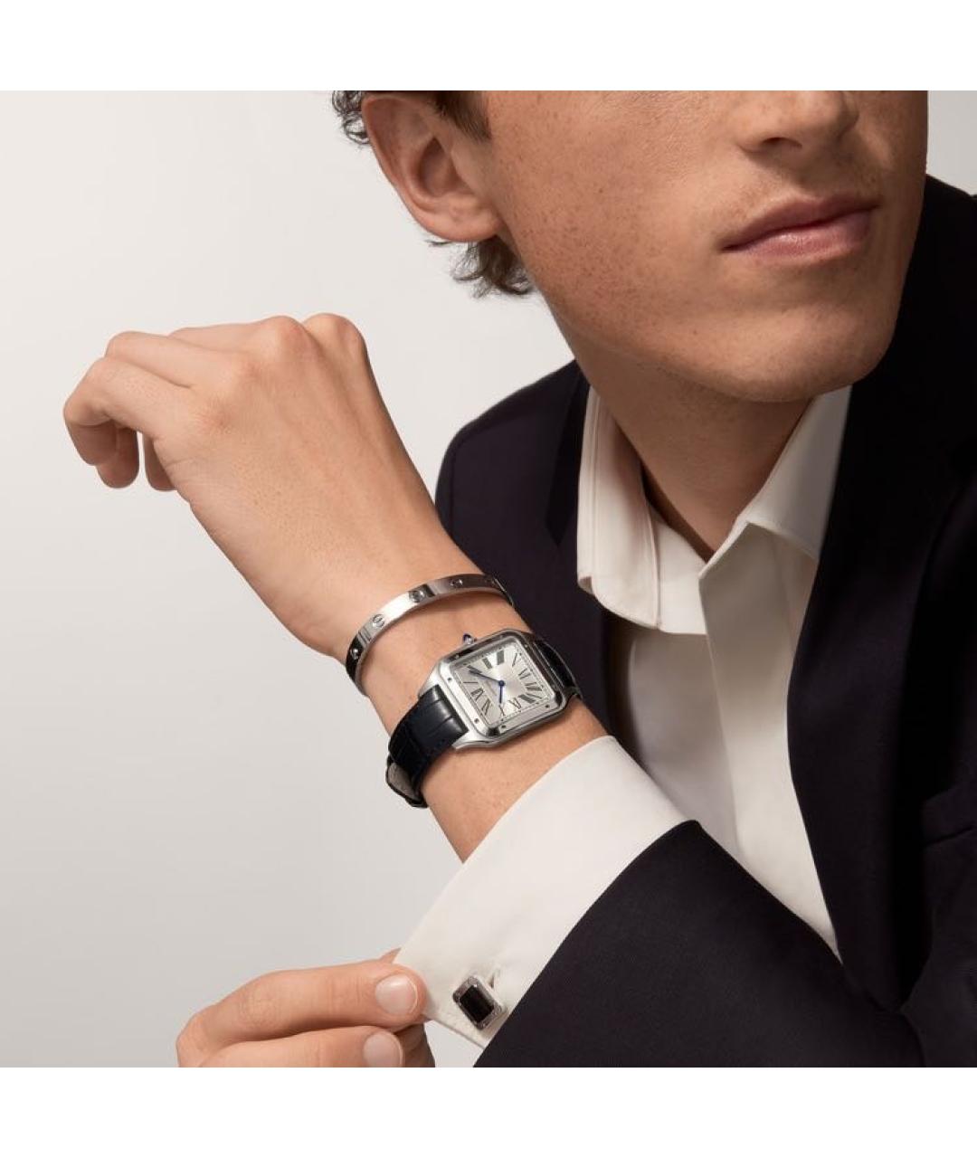CARTIER Синие металлические часы, фото 2