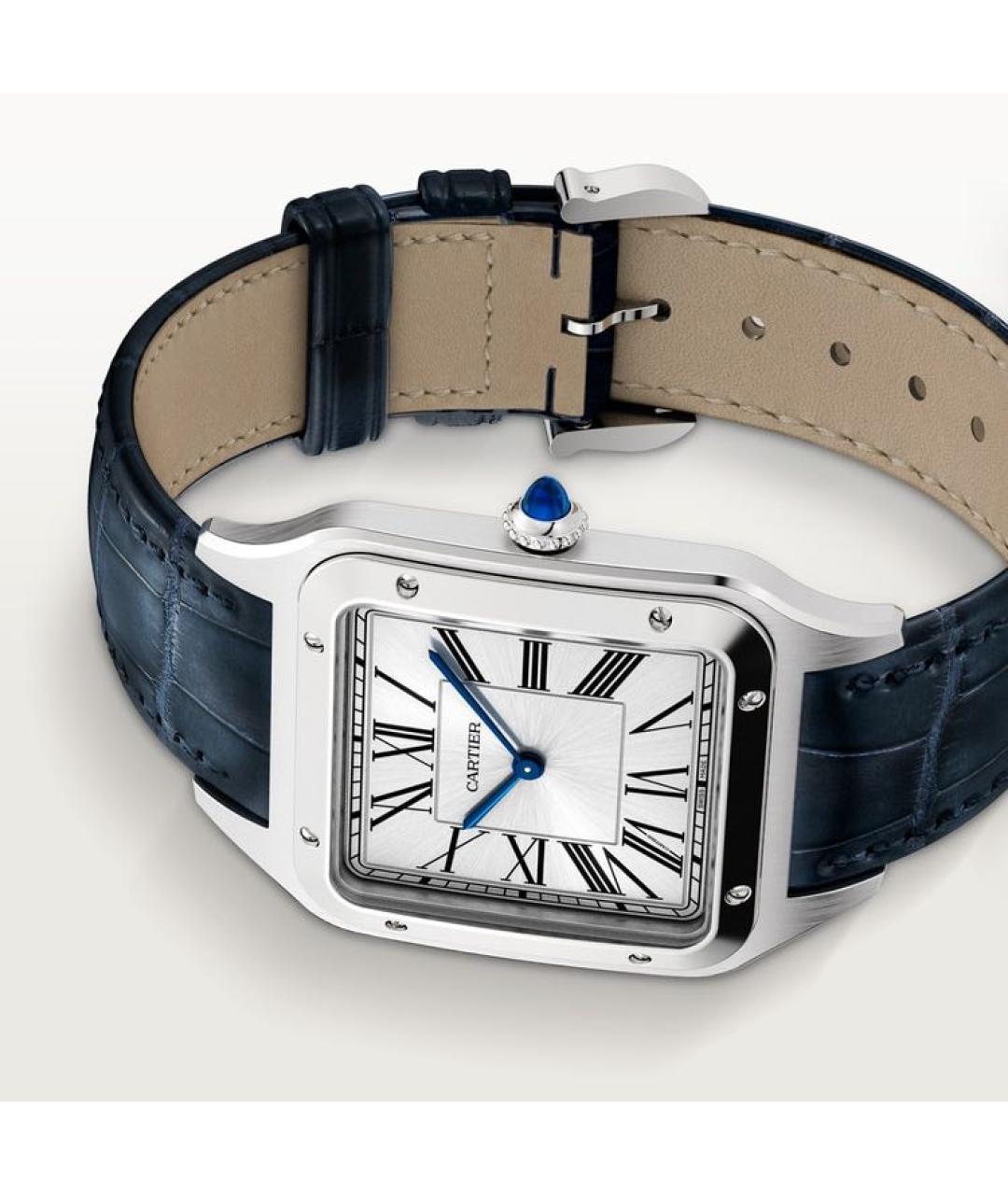 CARTIER Синие металлические часы, фото 4