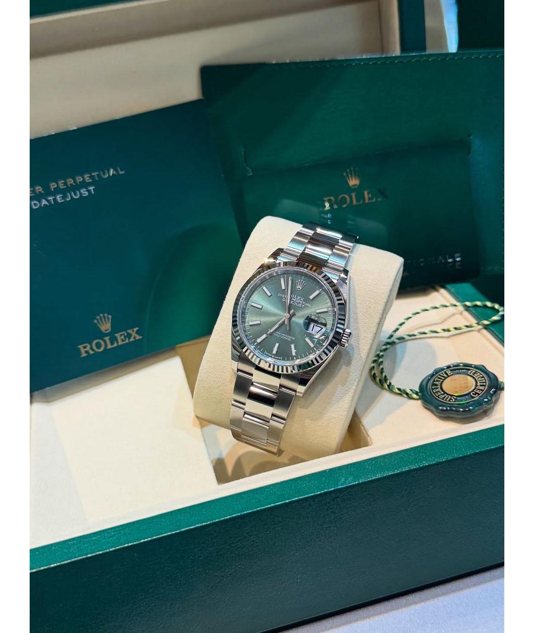 ROLEX Зеленые часы, фото 3
