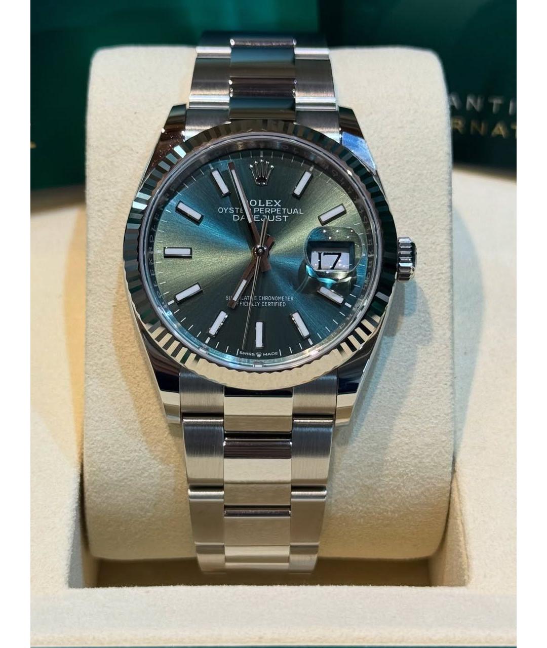 ROLEX Зеленые часы, фото 5