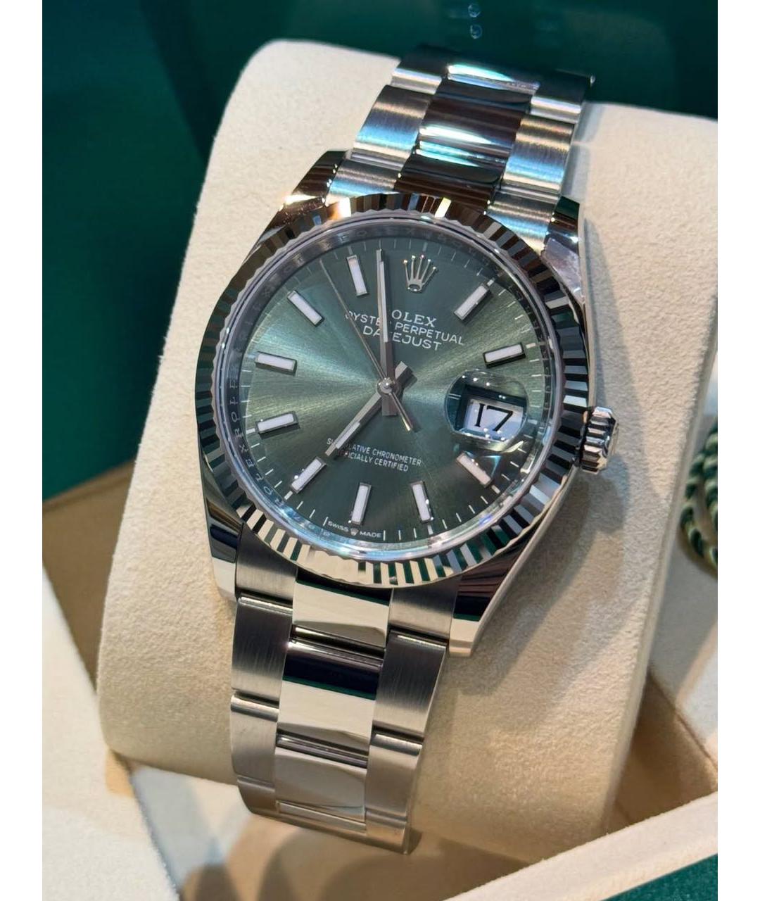 ROLEX Зеленые часы, фото 6