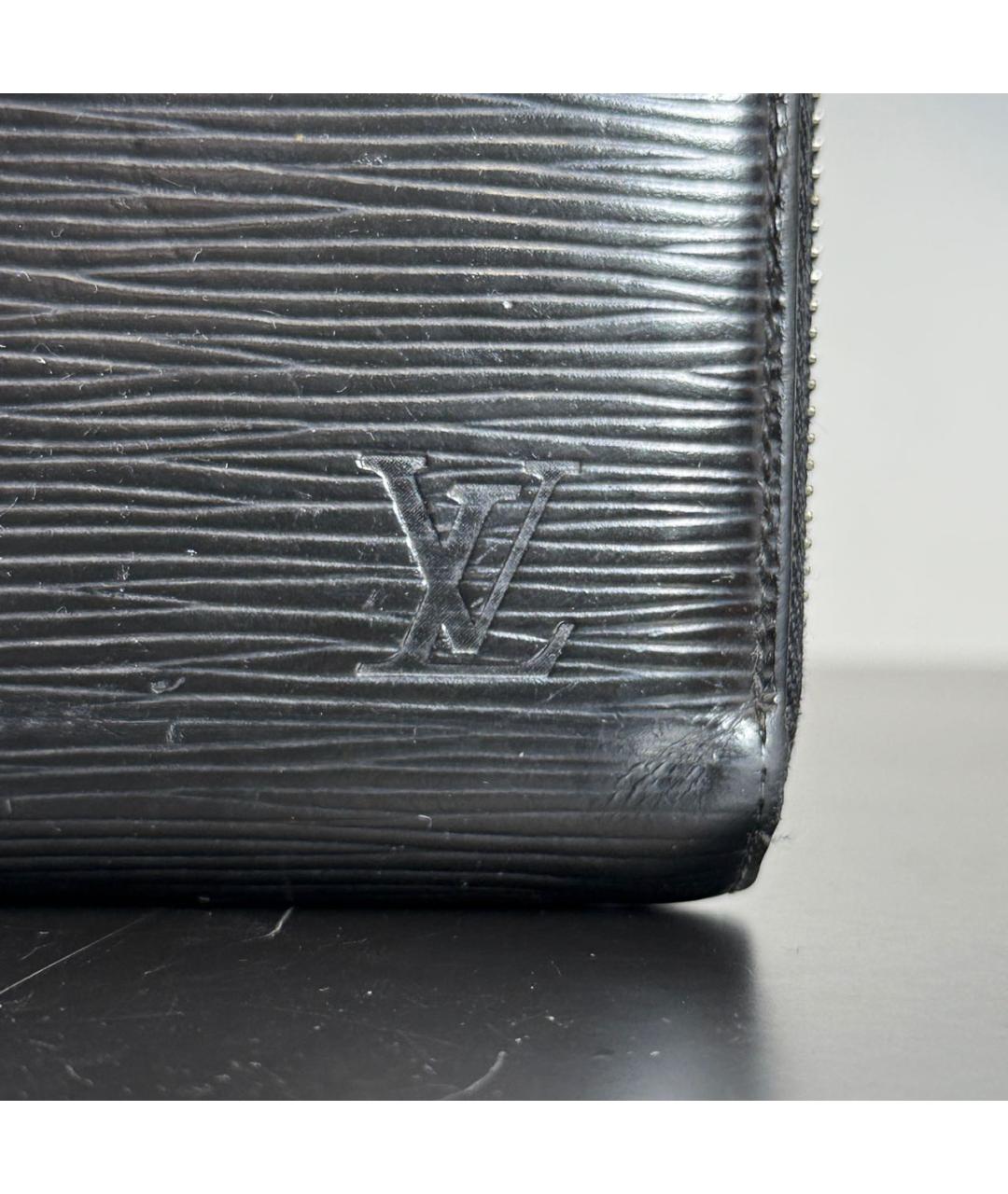 LOUIS VUITTON Черный кожаный кошелек, фото 6
