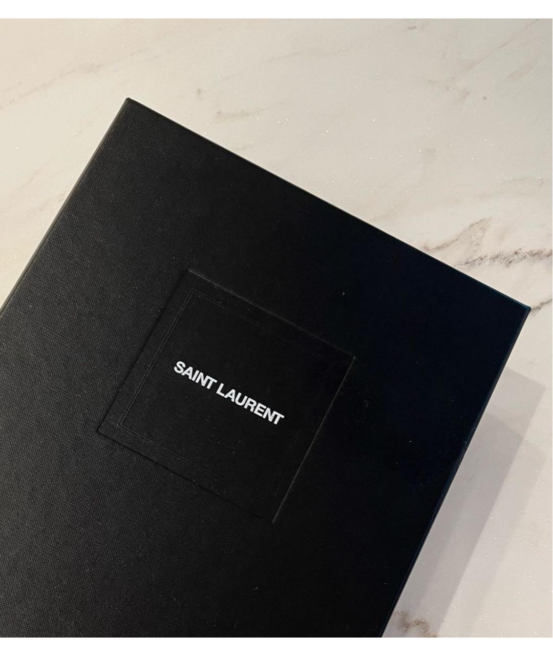 SAINT LAURENT Черные босоножки, фото 5