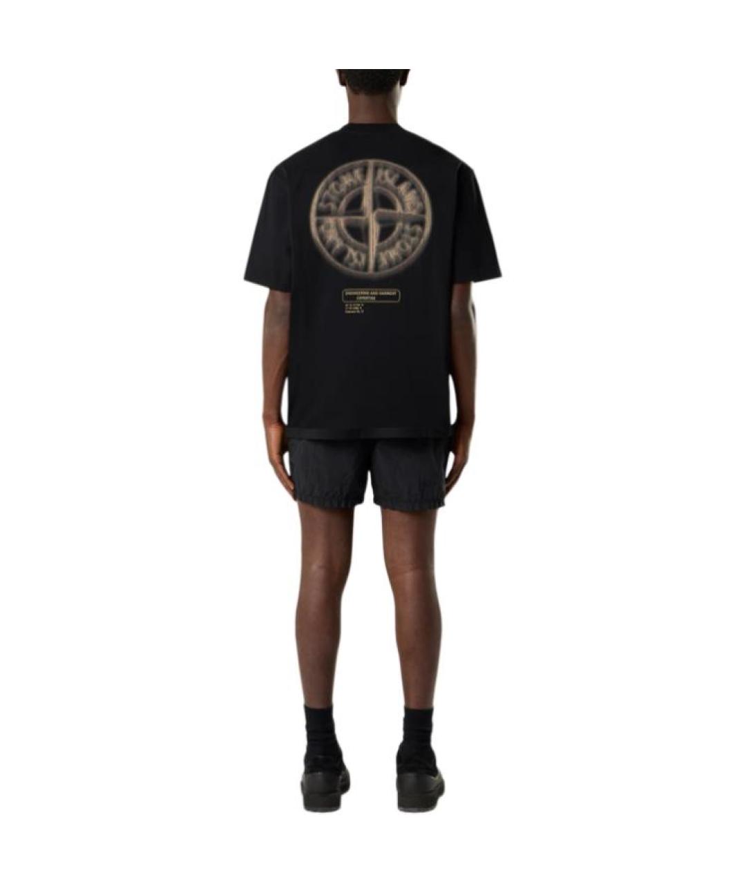 STONE ISLAND Черная футболка, фото 4