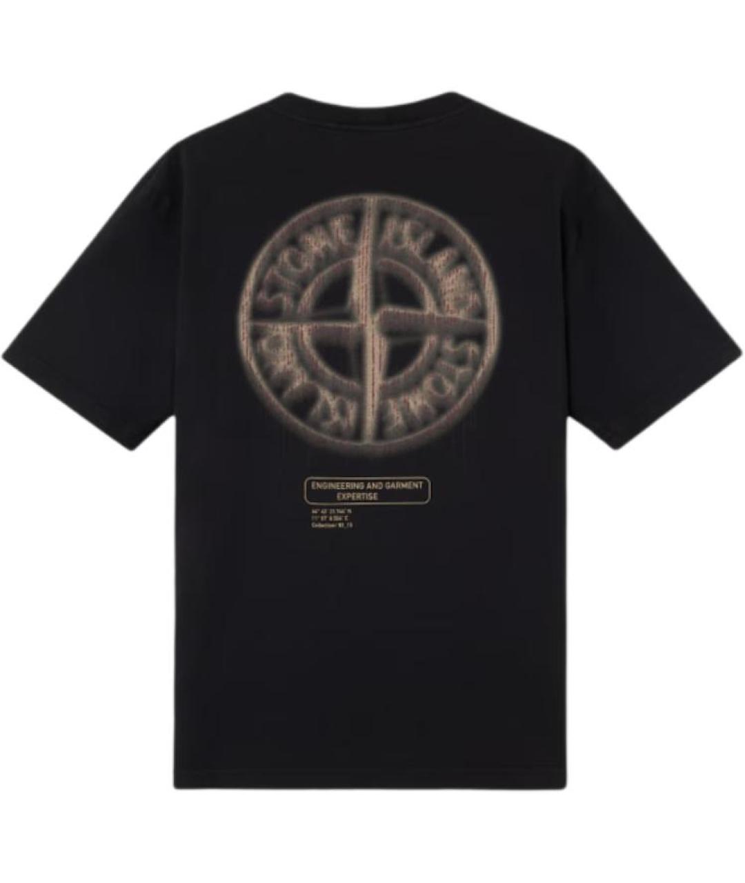 STONE ISLAND Черная футболка, фото 2
