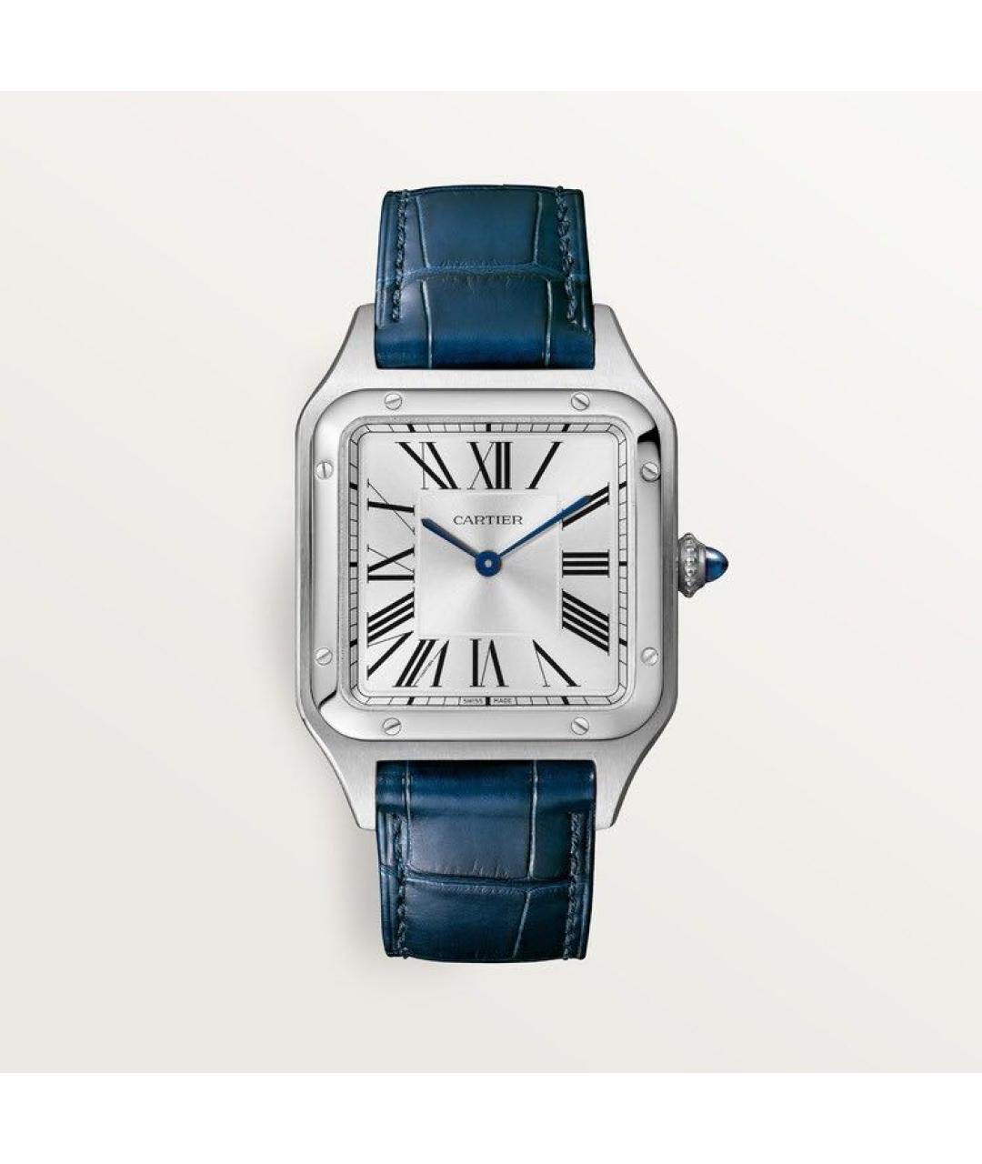 CARTIER Синие металлические часы, фото 8