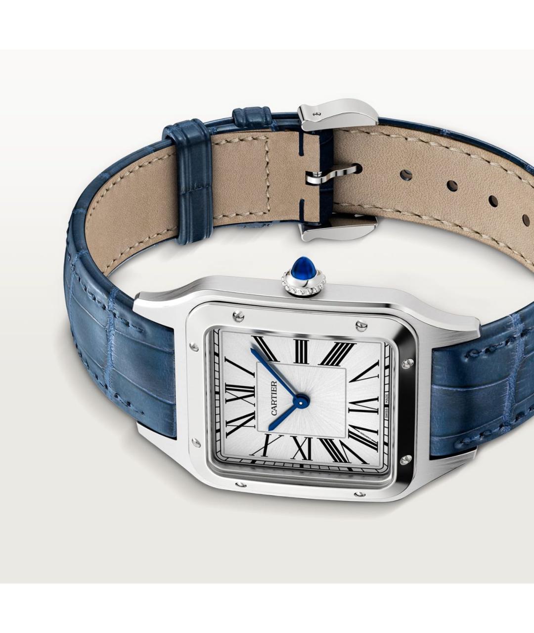 CARTIER Синие металлические часы, фото 4