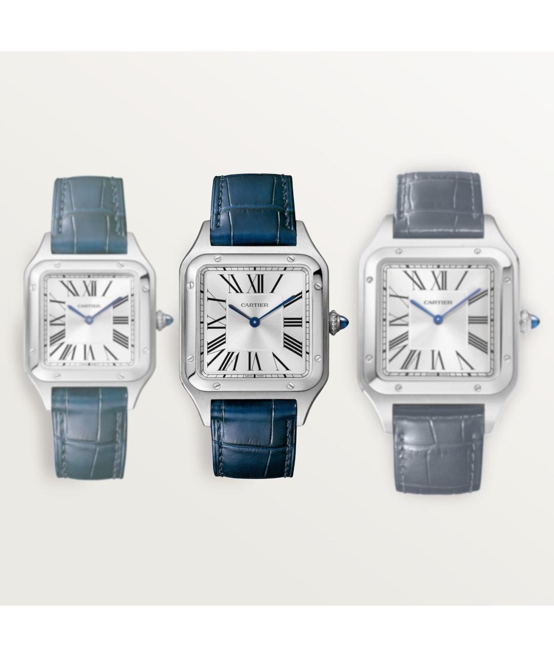 CARTIER Синие металлические часы, фото 6